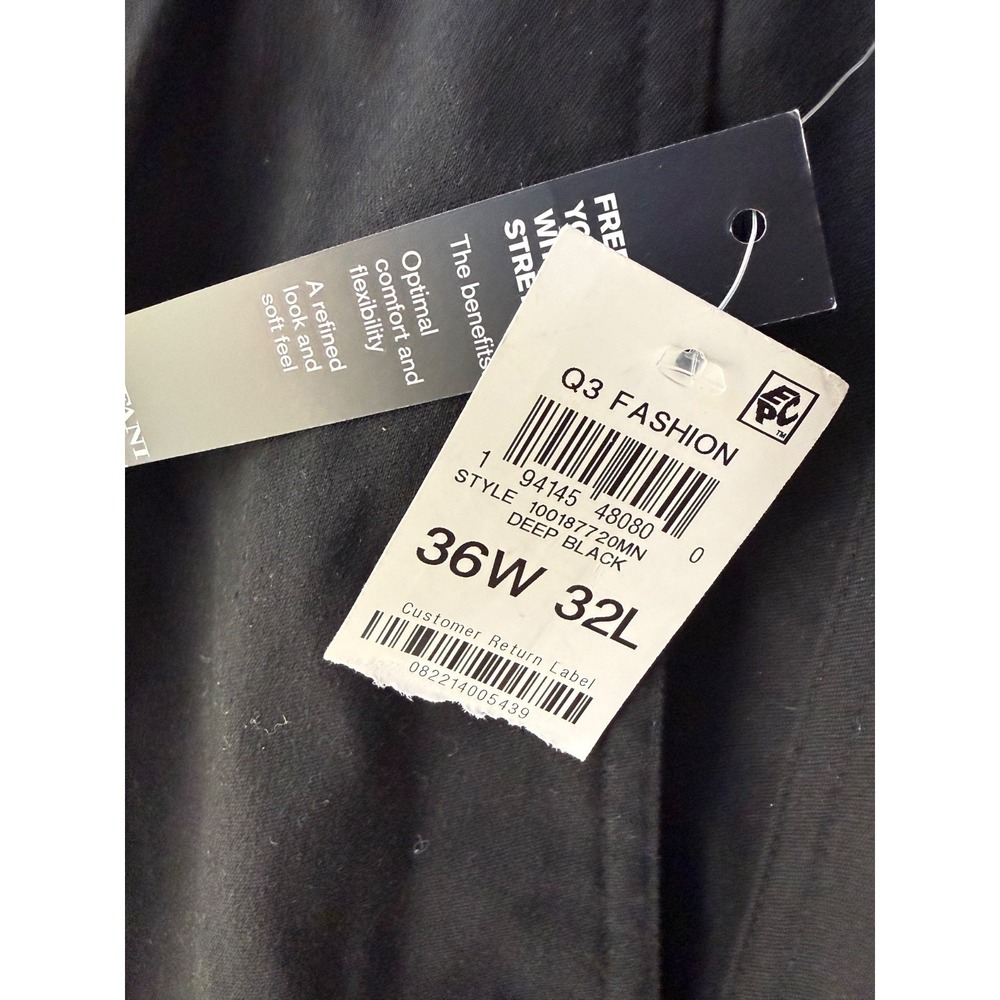 Alfani Mens Refined Cargo Pants Deep‎ Black Size 36W 32L new - Picture 5 of 7